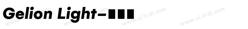 Gelion Light字体转换